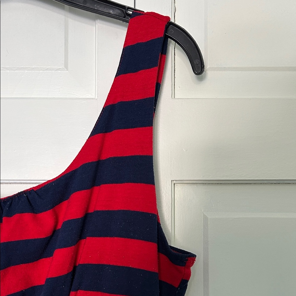Chic Red and Blue Medium Striped Mini Dress - Picture 5 of 10